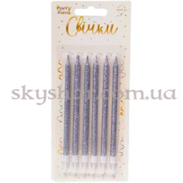 Опция Свечи д/торта глиттер серебристый с подставками 12 см 6 шт – фото 20 Опция Свечи д/торта глиттер серебристый с подставками 12 см 6 шт – фото 20