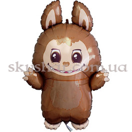 Опция Фольгированный шар фигура "Коричневый Лабубу" (Labubu) – фото 26 Опция Фольгированный шар фигура "Коричневый Лабубу" (Labubu) – фото 26