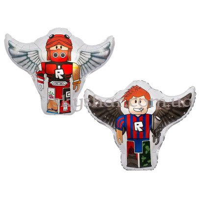 Фольгированный шар фигура "Роблокс двухсторонний с крыльями (Roblox)" – фото 1