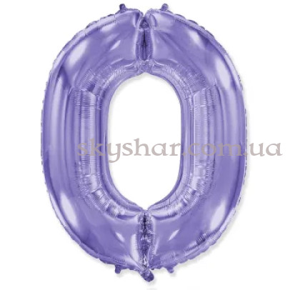 Фольгована цифра "0" Бузкова – фото 1