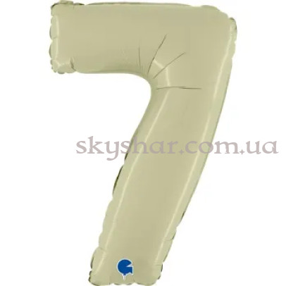 Фольгированная цифра "7" Сатин Оливковая – фото 1 Фольгированная цифра "7" Сатин Оливковая – фото 1