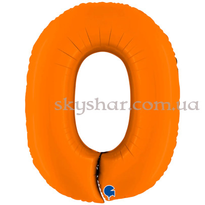 Фольгована цифра "0" Помаранчева – фото 1