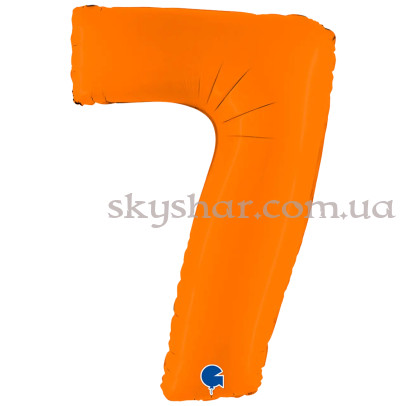 Фольгована цифра "7" Помаранчева – фото 1