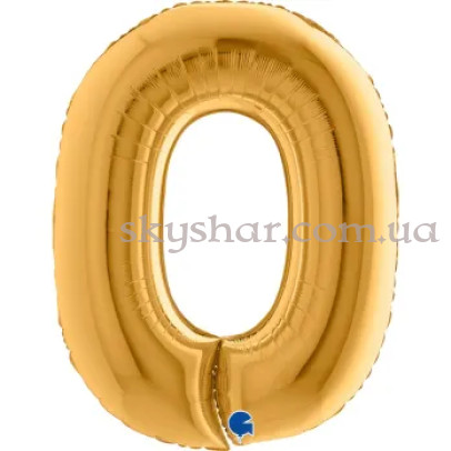 Фольгированная цифра "0" Бронзовая GRABO – фото 1 Фольгированная цифра "0" Бронзовая GRABO – фото 1