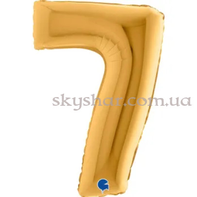 Фольгована цифра "7" ЗБронзова GRABO – фото 1 Фольгована цифра "7" ЗБронзова GRABO – фото 1