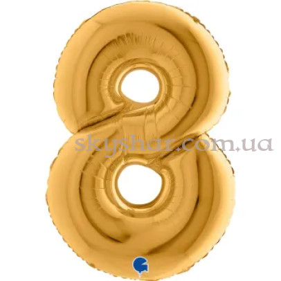 Фольгована цифра "8" Бронзова GRABO – фото 1
