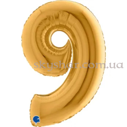 Фольгована цифра "9" Бронзова GRABO – фото 1