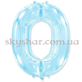 Опция Фольгированная цифра «0» Голубая пастель  – фото 3