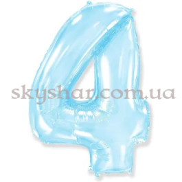 Опция Фольгированная цифра «4» Голубая пастель  – фото 9