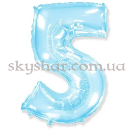 Опция Фольгована цифра «5» Блакитна пастель  – фото 11