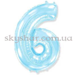 Опция Фольгированная цифра «6» Голубая пастель  – фото 11