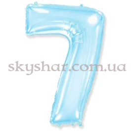 Опция Фольгированная цифра «7» Голубая пастель  – фото 12