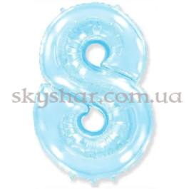 Опция Фольгована цифра «8» Блакитна пастель  – фото 14