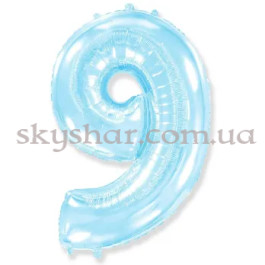 Опция Фольгована цифра «9» Блакитна пастель  – фото 15