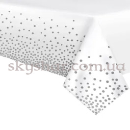 Опция Скатерть Серебряное конфетти на белом 1,4х1,8м – фото 8 Опция Скатерть Серебряное конфетти на белом 1,4х1,8м – фото 8