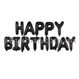 Опция Фольговані кульки-літери "Happy Birthday" Чорні Повітря 35 см – фото 18 Опция Фольговані кульки-літери "Happy Birthday" Чорні Повітря 35 см – фото 18