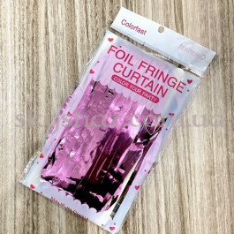 Фольгированный занавес Дождик Розовый металик 1х2 м – фото 17