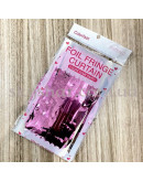 Фольгирована шторка Дощик Рожевий металік 1х2 м – фото 3