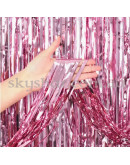 Фольгирована шторка Дощик Рожевий металік 1х2 м – фото 2