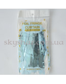 Фольгированный занавес Дождик Голубой металик 1х2 м – фото 3