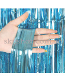 Фольгирована шторка Дощик Блакитний металік 1х2 м – фото 2