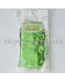 Фольгирована шторка Дощик Зелений металік 1х2 м – фото 3