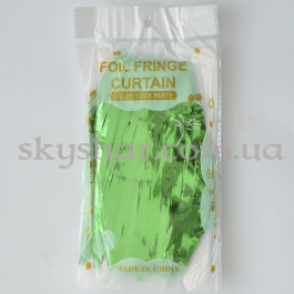 Фольгирована шторка Дощик Зелений металік 1х2 м – фото 4