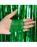 Фольгированный занавес Дождик Зеленый металик 1х2 м – фото 2