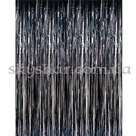 Фольгированный занавес Дождик Чёрная Пастель 1х2 м – фото 22