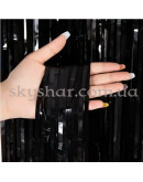 Фольгирована шторка Дощик Чорна пастель 1х2 м – фото 2