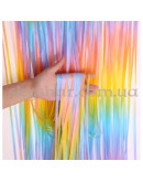 Фольгированный занавес Дождик градиент радуга Пастель 1х2 м – фото 4