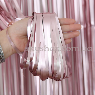 Фольгирована шторка Дощик Сатин пудрова 1х2 м – фото 1