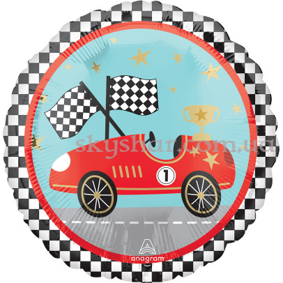 Фольгована кулька "Гоночні машини" – фото 1 Фольгована кулька "Гоночні машини" – фото 1