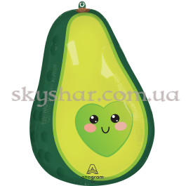 Фольгована кулька "Авокадо з серцем" – фото 3