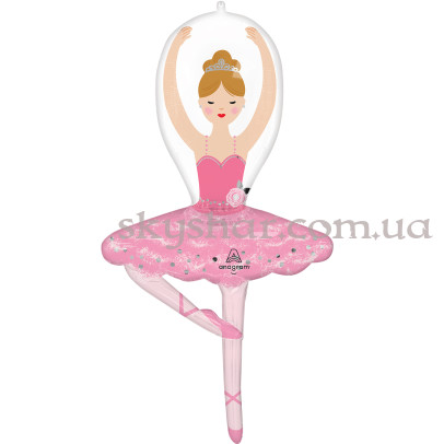 Фольгированный шар "Балерина в розовом" – фото 1 Фольгированный шар "Балерина в розовом" – фото 1