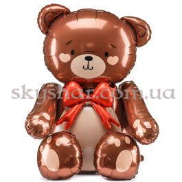 Опция Фольгированная стоячая фигура "Мишка коричневый с бантиком" – фото 20