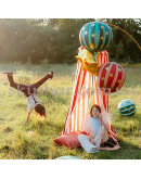 Фольгированный шар "Сфера красная со звездами" – фото 3