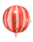 Фольгована кулька "Сфера червона з зірками" – фото 2