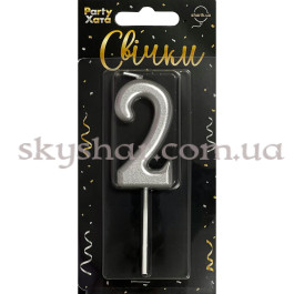 Опция Свічка-цифра "2" Срібло – фото 19
