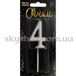 Опция Свічка-цифра "4" Срібло – фото 23