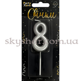 Опция Свічка-цифра "8" Срібло – фото 27