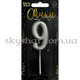 Опция Свічка-цифра "9" Срібло – фото 24