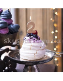 Свічка-цифра "2" Рожеве золото – фото 3 Свічка-цифра "2" Рожеве золото – фото 3