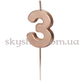 Опция Свічка-цифра "3" Рожеве золото – фото 11 Опция Свічка-цифра "3" Рожеве золото – фото 11