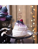 Свеча-цифра "5" Розовое золото – фото 3 Свеча-цифра "5" Розовое золото – фото 3