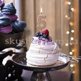 Свічка-цифра "5" Рожеве золото – фото 14