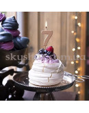 Свеча-цифра "7" Розовое золото – фото 3 Свеча-цифра "7" Розовое золото – фото 3