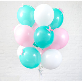 Опция Связка из 15 шаров с бабочками Нежная - фото 3 Опция Связка из 15 шаров с бабочками Нежная – фото 3