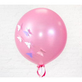 Опция Шар гигант 70 см  с гелием с бабочками – фото 2