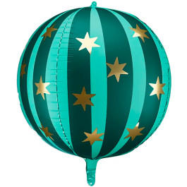 Опция Фольгированный шар "Сфера зеленая со звездами" – фото 4